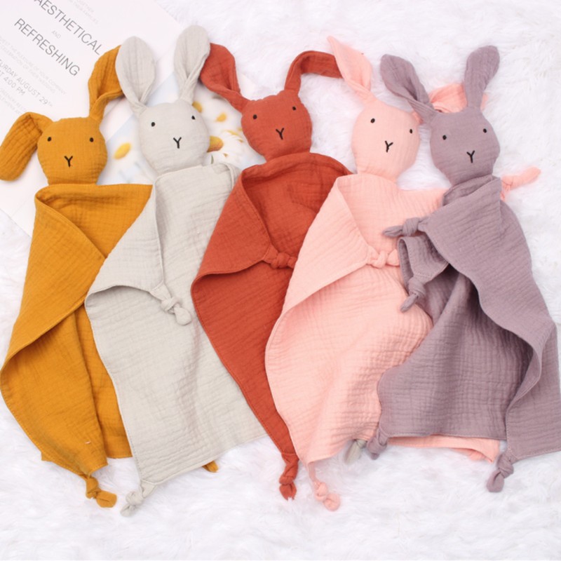 Soft Baby Saliva Towel Newborn Baby Sleeping Dolls Kids Sleeping Toy Soothe Appease Towel Bib Plush Comfort Toy Baby Towel