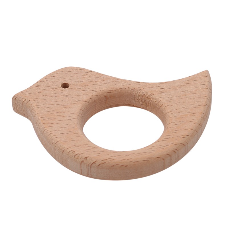 Baby Wood Cartoon Shape DIY Beads Baby Wooden Teether Teething Ring Dental Care Baby Teething For Kids Baby Teething 4 Types