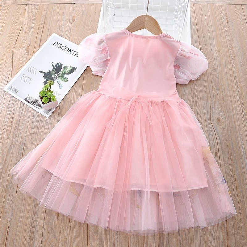 Hot Korean Summer Baby Clothes Frozen Elsa Kids Dresses for Girls Party Wear Flower Girl Dress for Wedding Party Korean Dresses