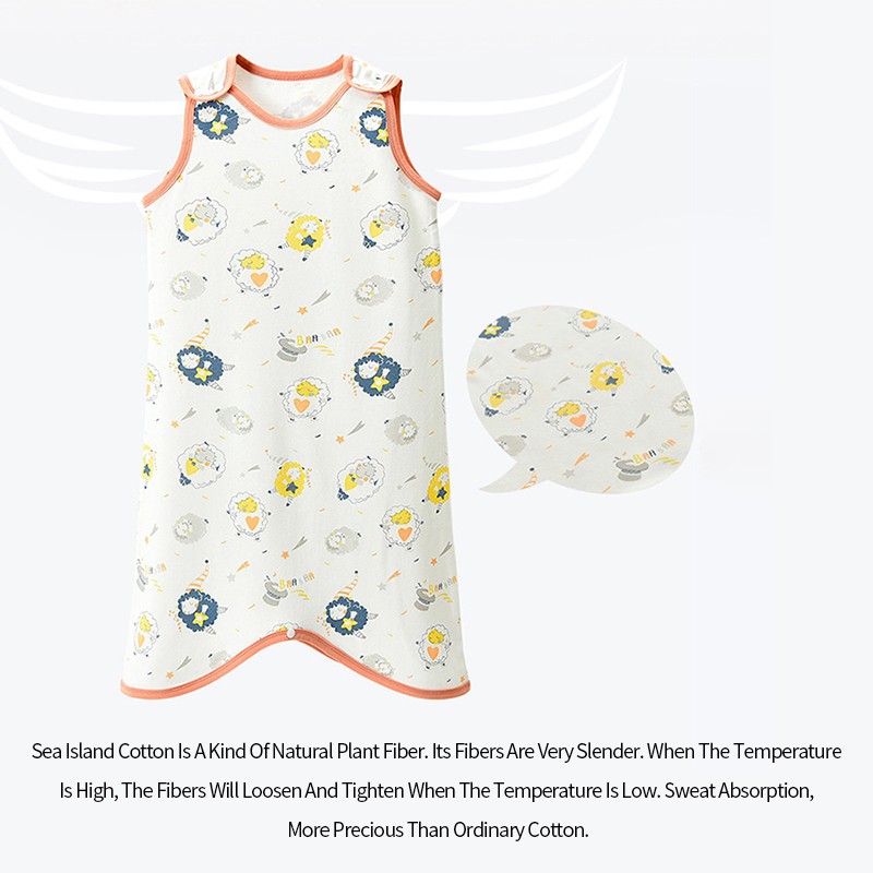 Summer Baby Sleepers Kids Sleeveless Vest for Boys Girls Pajamas Children Sleeping Bag Anti-kick Cartoon Baby Sleeping Bags