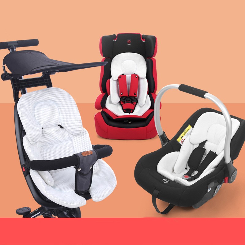 Baby Stroller Cushion Car Seat Inserts Baby Head Support Neck Pillow Mattress Breathable Mesh Liner Thermal Stroller Mat