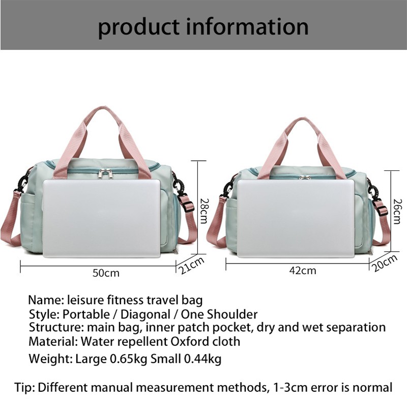 New Travel Bags Handbags Waterproof Sports Fitness Yoga Large Capacity Gym Bags For Women