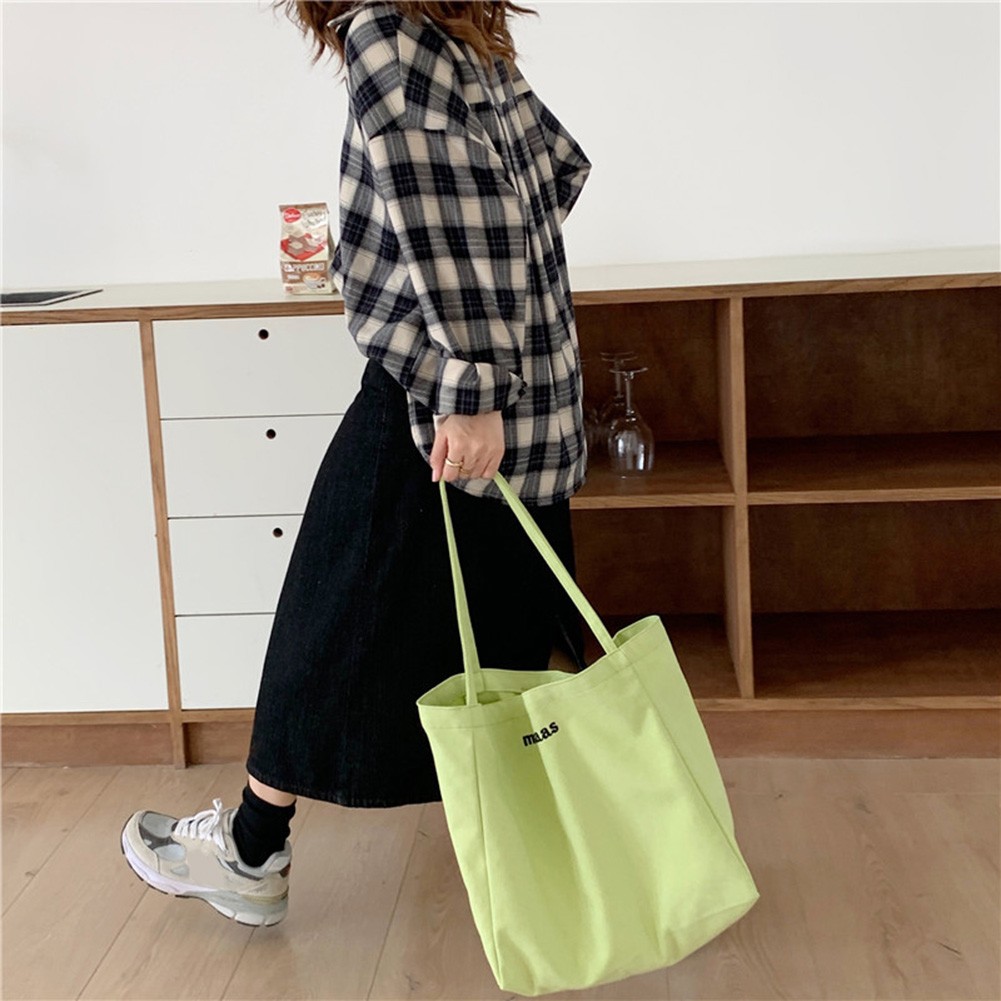 Fashion Women Canvas Shoulder Bag Solid Color Large Capacity Daily Leisure Cross Hand Shopping Bags For Travel