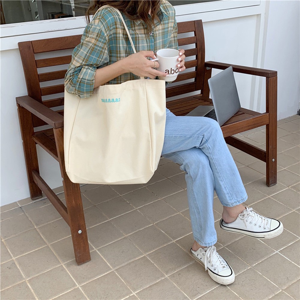 Mental Eviron Women Handbag Shoulder Bags Large Capacity Corduroy Tote Bags Reusable Storage Folding Bags