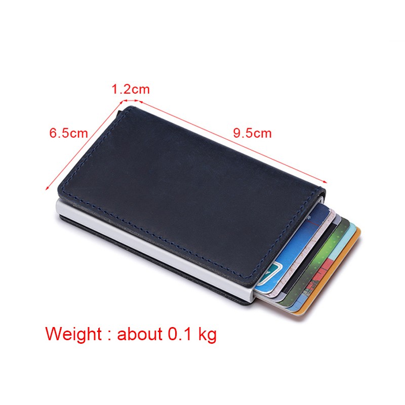 DIENQI - Genuine Leather Men Wallet, Genuine Rfid Leather Small Wallet, Slim Male Wallet, Luxury Wallet