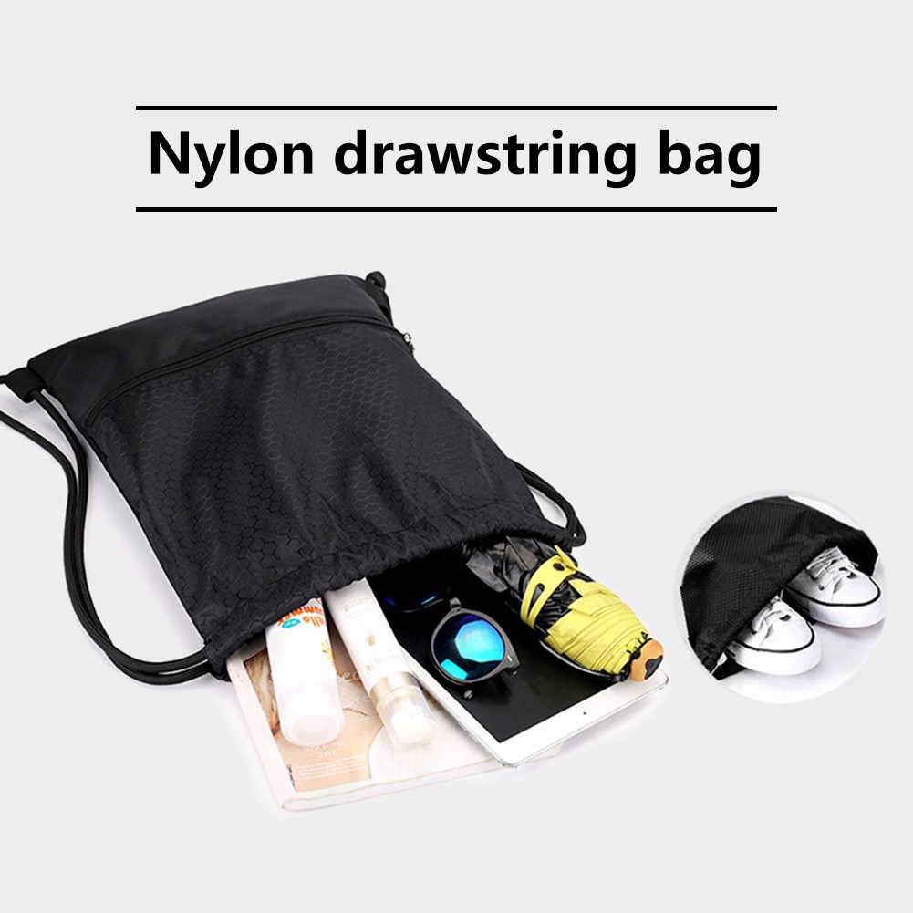 Large Capacity Nylon Shoulder Bag for Men and Women Portable Large Capacity Backpack Travel Bag School Bag Black Special Sale