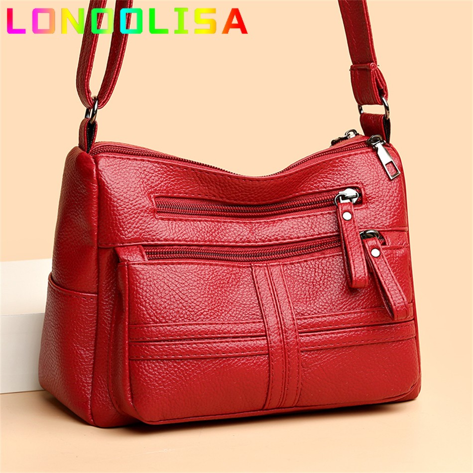 Multi Layer Designer Crossbody Shoulder Bags 2022 New Leather Handbags Bolsa Feminina Main Sac For Female Fashion Women Bags