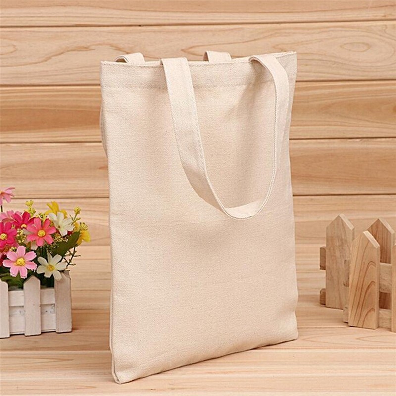 Canvas tote bag casual beach handbag eco-friendly shopping bag daily use foldable canvas shoulder bag canvas tote for women female