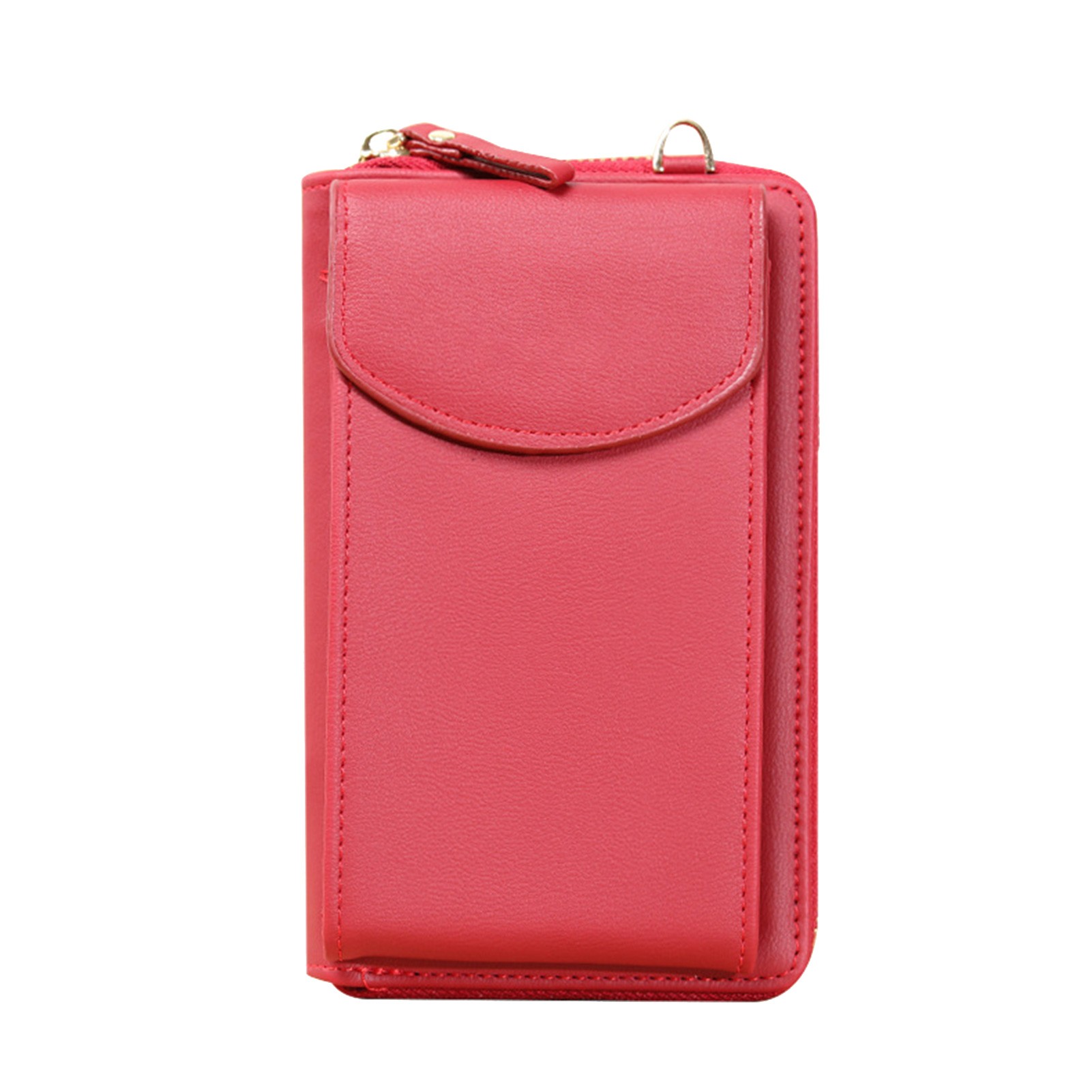 PU Leather Zipper Portable Phone Storage Long Wallet Women Purse Fashion Card Slots Carteras With Adjustable Strap Crossbody