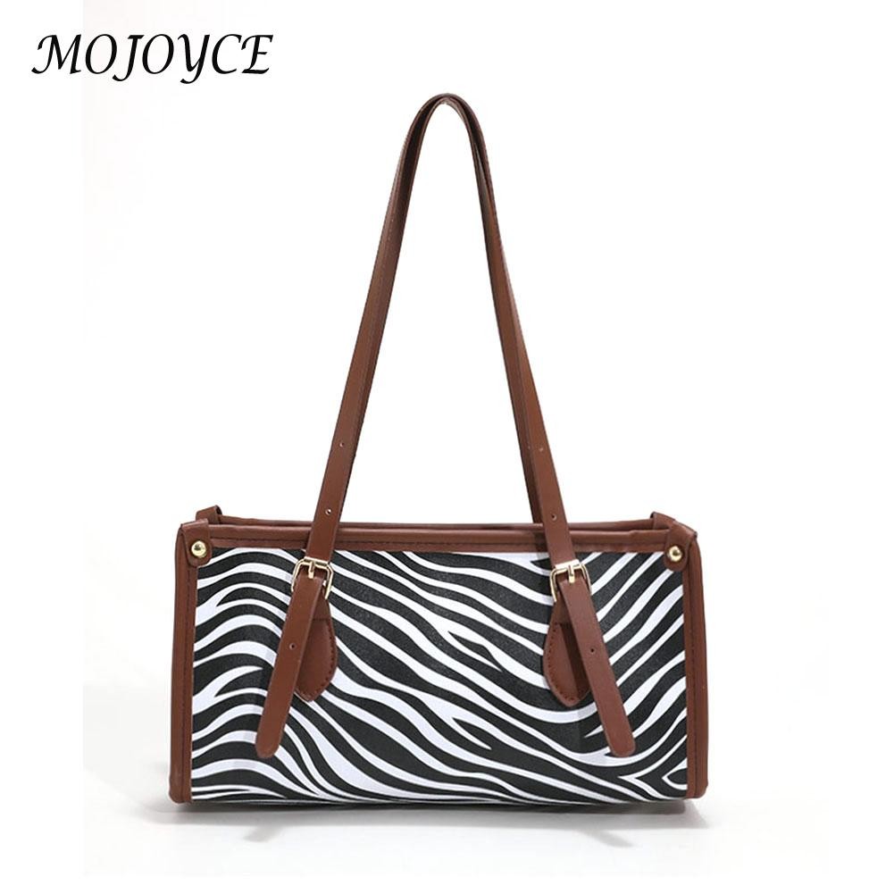 Women Shoulder Bags Zebra Animal Pattern Print Shopping Bag Handbag Women Casual Square All-match Shoulder Bags Tote