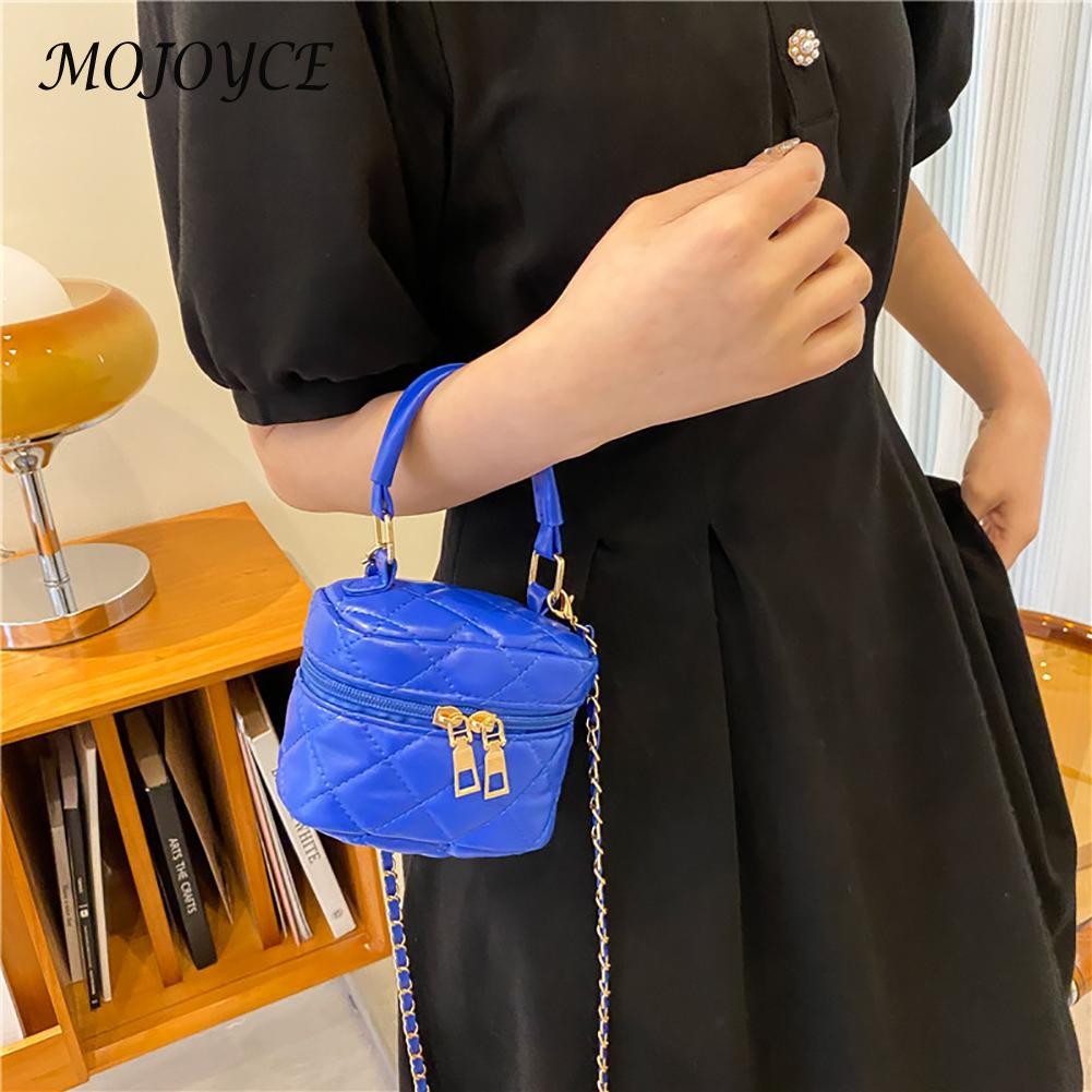 Female Diamond Lattice Chain Messenger Bag Casual PU Leather Crossbody Bags Small Shopping Bags For Women Gifts