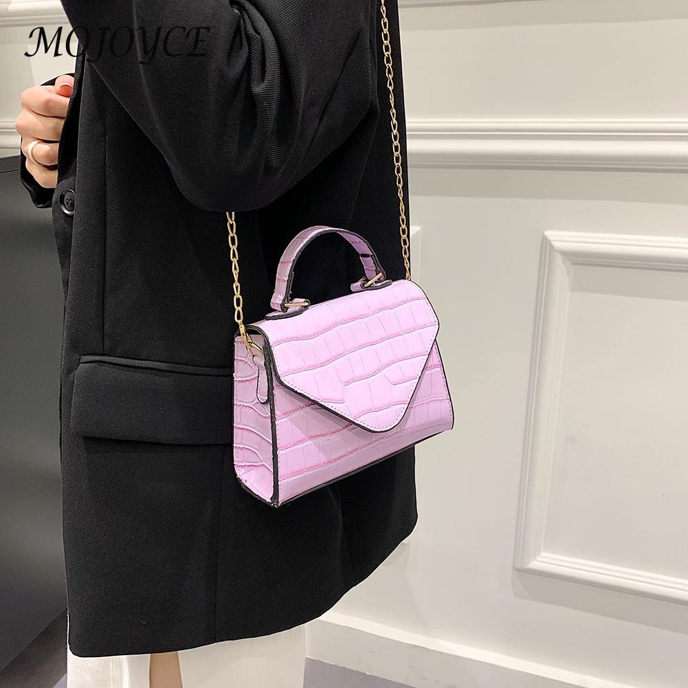 PU Crocodile Pattern Shoulder Crossbody Bag Tote Small Lady Messenger Clutch Bag for Women Men Business Travel