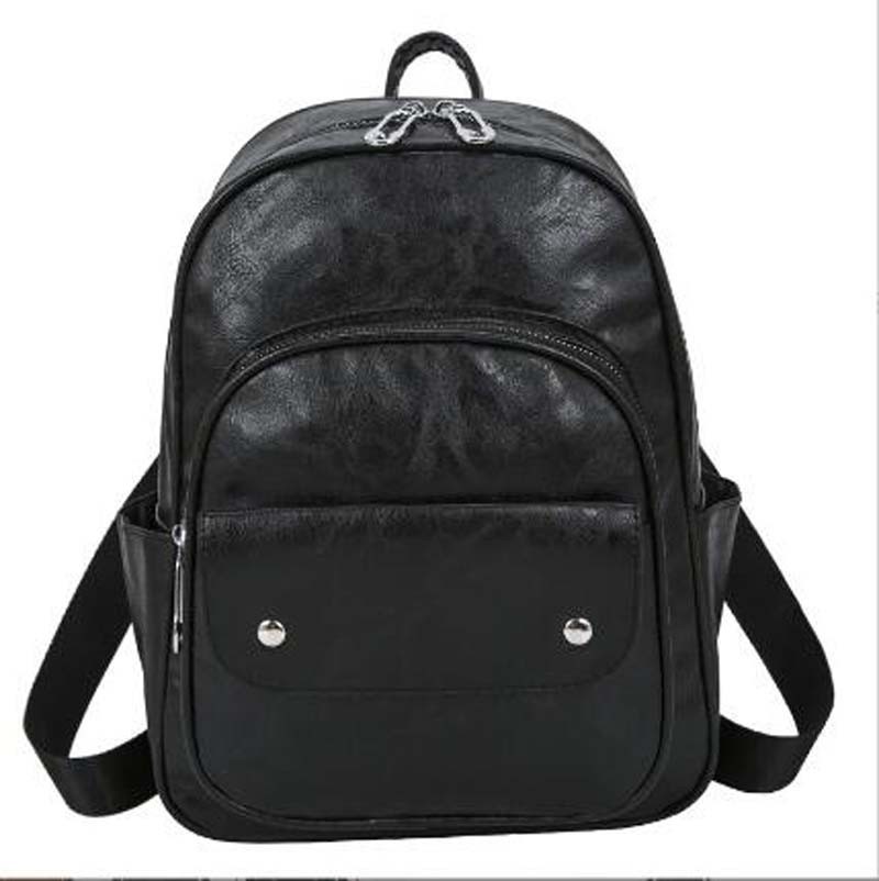 Korean Style Fashion High Quality Leather Backpack Women Large Capacity Travel Backpack School Bags For Girls Shoulder Bags