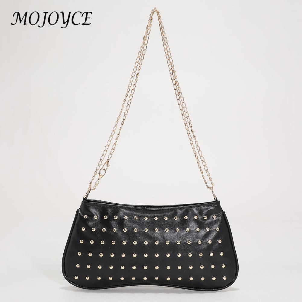 Women Leather Handbag Fashion Rivet Female Underarm Shoulder Crossbody Bags Tote For Women Fashionable Decoration