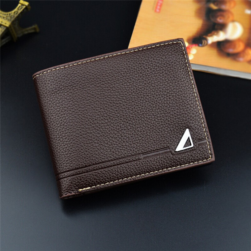 Men Wallets Short PU Leather Wallet High Quality Three Fold Simple Fashion Boyfriend Wallet Gifts