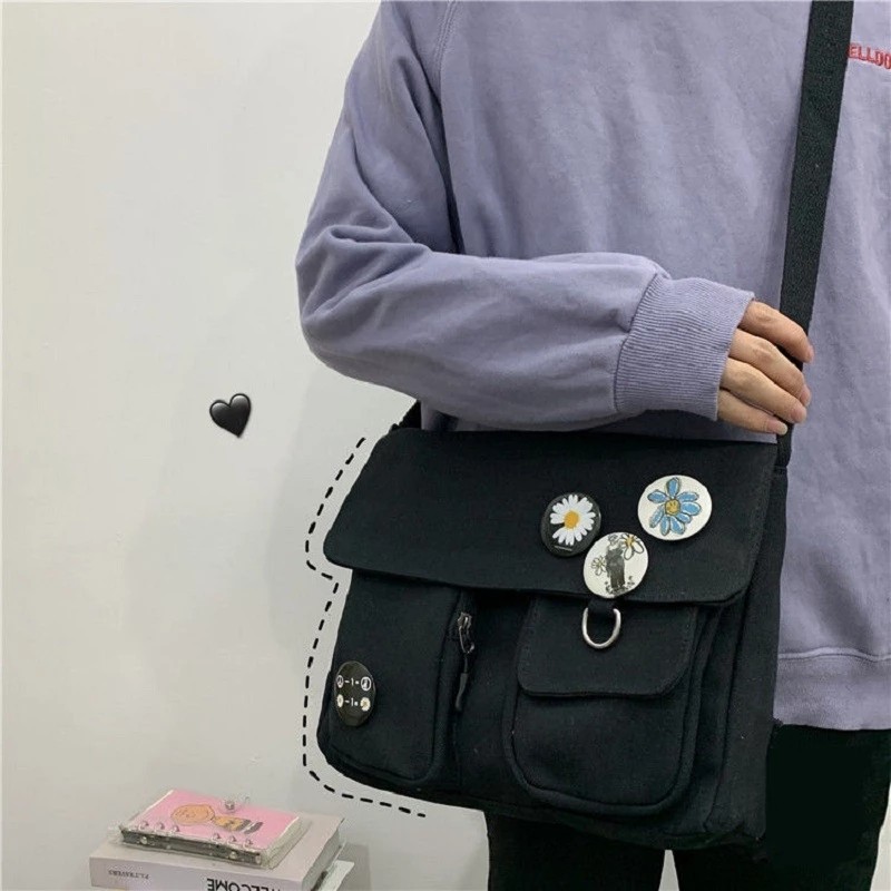 Xierya نساء حقيبة أوراق قماشيّة شباب سيدات موضة حقيبة كتف طالب سعة كبيرة أنثى Crossbody حقائب امرأة حزمة