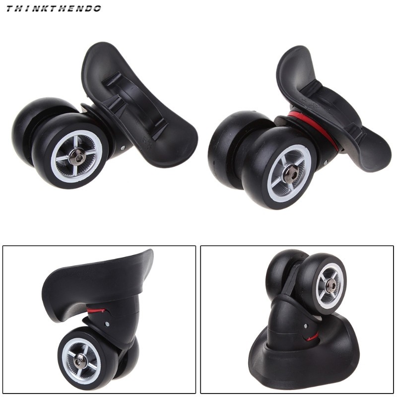 THINKTHENDO Hot New 2pcs Suitcase Luggage Accessories Universal 360 Degree Swivel Wheels Trolley Wheel High Quality 2018