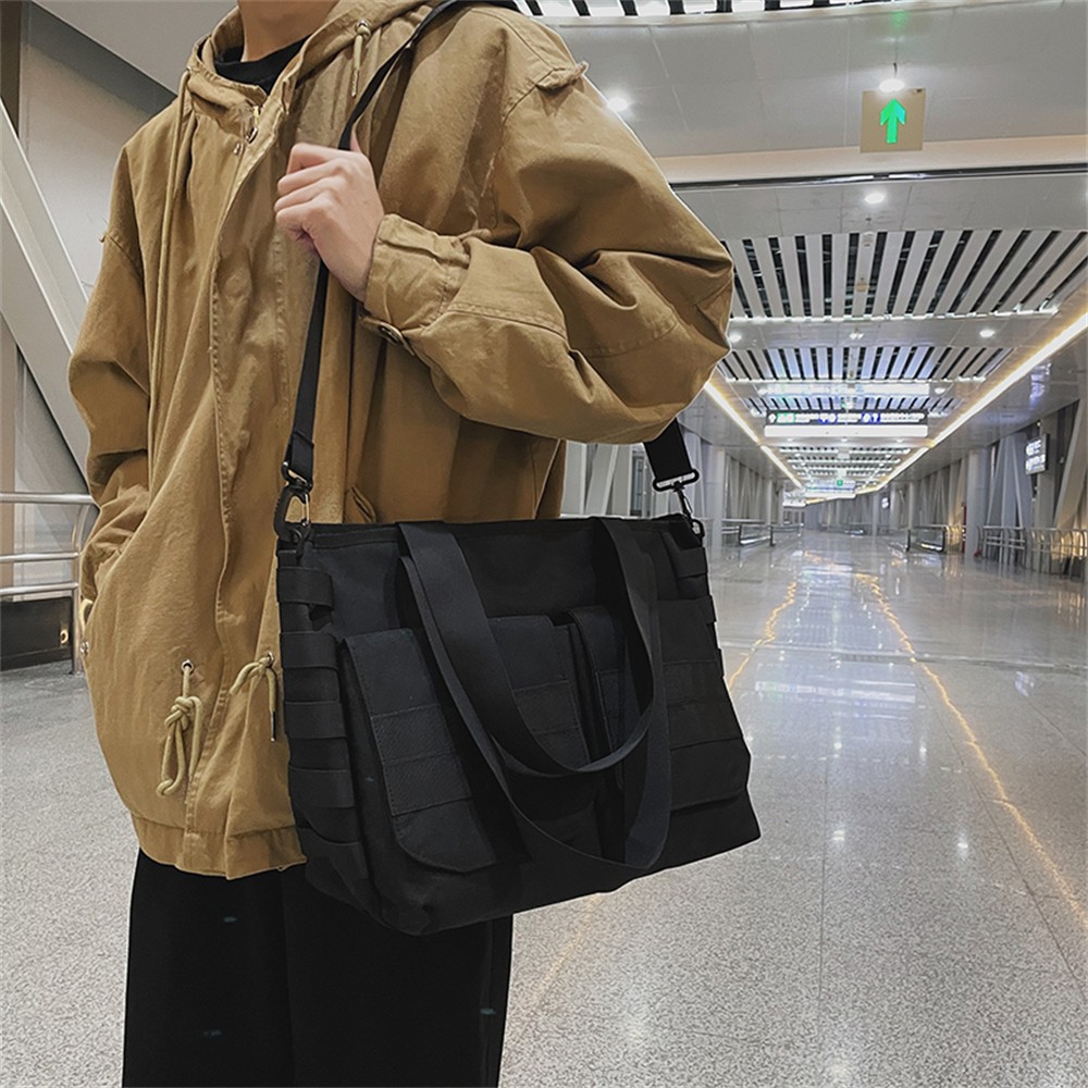 2022 New Large Capacity Women Handbags Elegant Panel Design High Quality Nylon Ladies Messenger Bags Shoulder Bag Sac