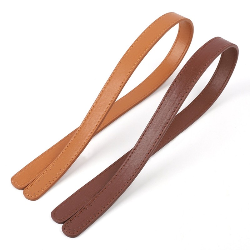 2pcs Purse Handles Straps PU Leather Replacement Bags Lady Shoulder Bag Strap DIY Accessories Making Supplies