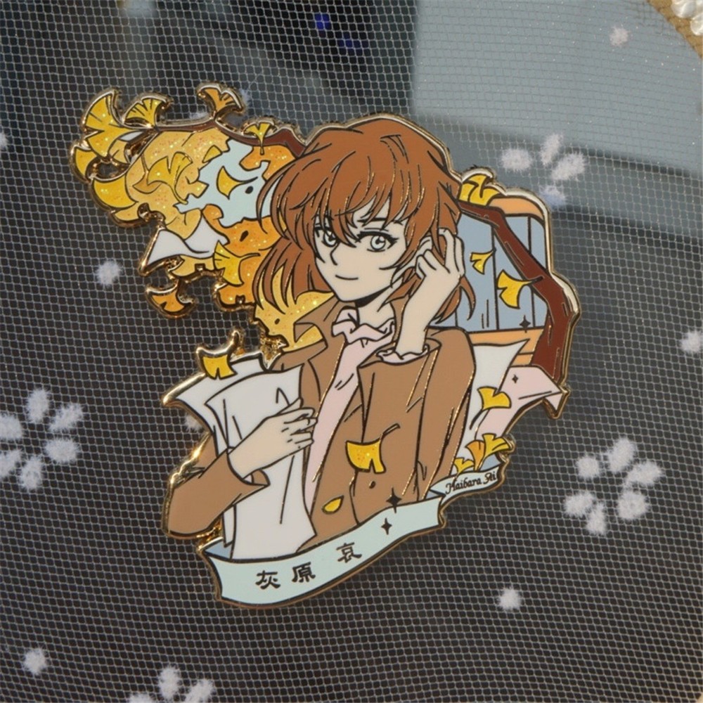 Japanese Anime Detective Conan Haibara Ai Metal Badge Brooch Pin Bag Acc Limited