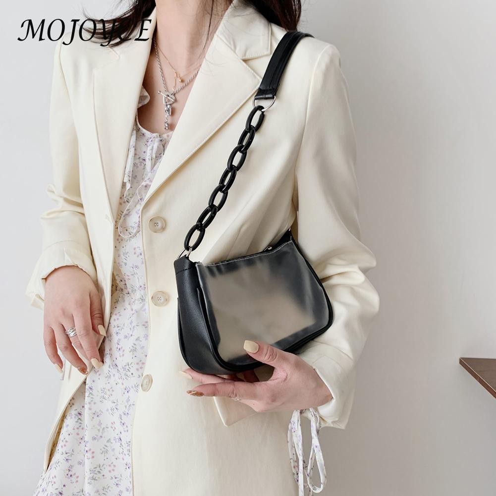 Fashion Women PVC Transparent Shoulder Bag Lady Small Zipper Luxury Handbag For Ladies Women Outdoor Shopping