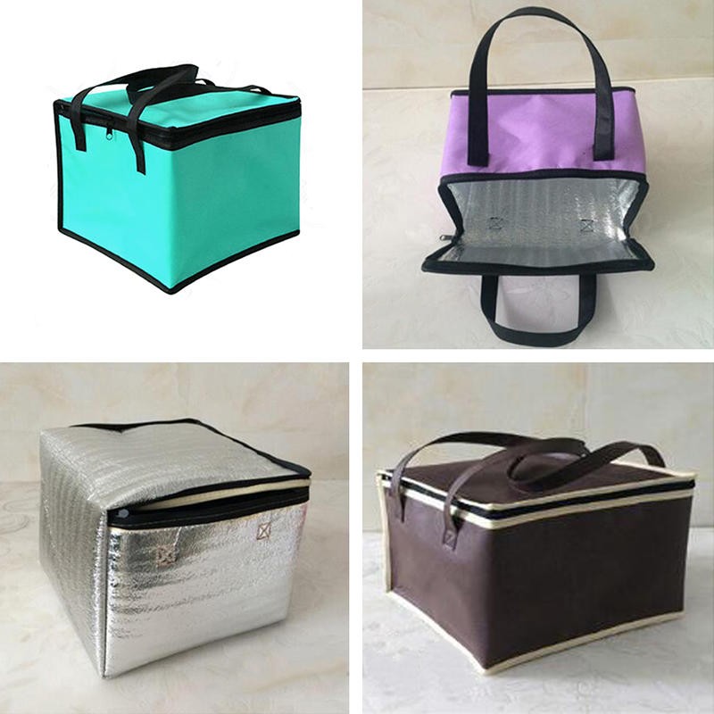 Foldable Large Cooler Bag Portable Food Cake Insulated Bag Aluminum Foil Thermal Box Waterproof Ice Package Lunch Box Delivery Bag