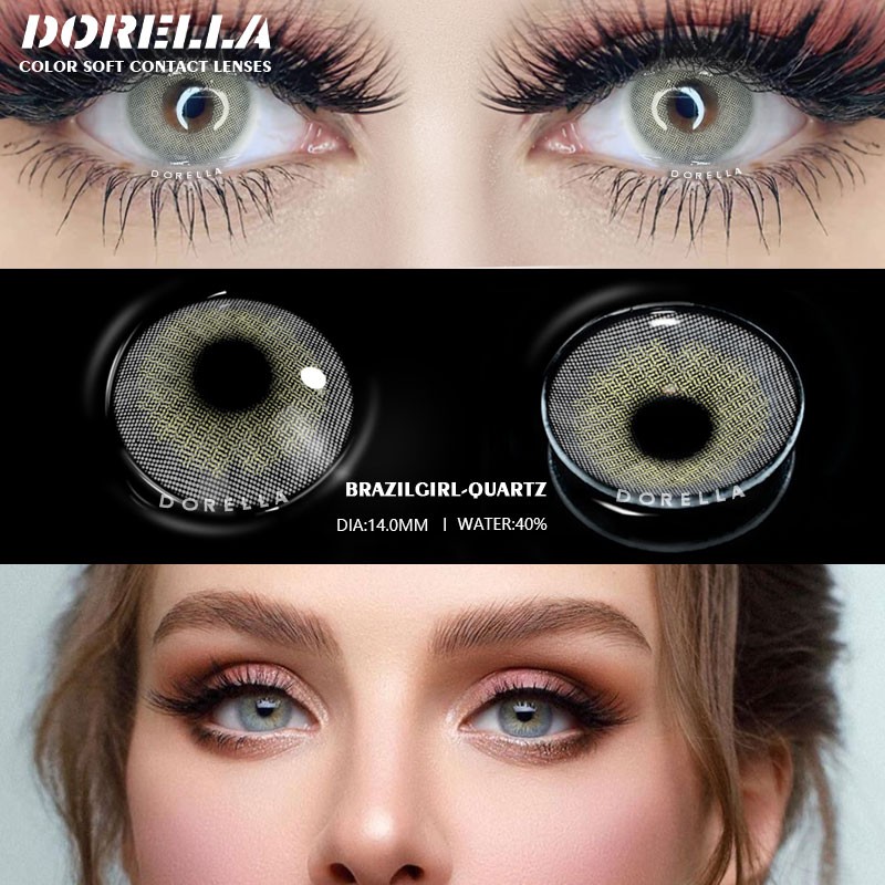 D'ORELLA 1 Pair (2pcs) Natural Color Lenses Eyes Annual Color Contact Lenses For Eyes Beauty Contact Lenses Eye Cosmetic Colored Lenses