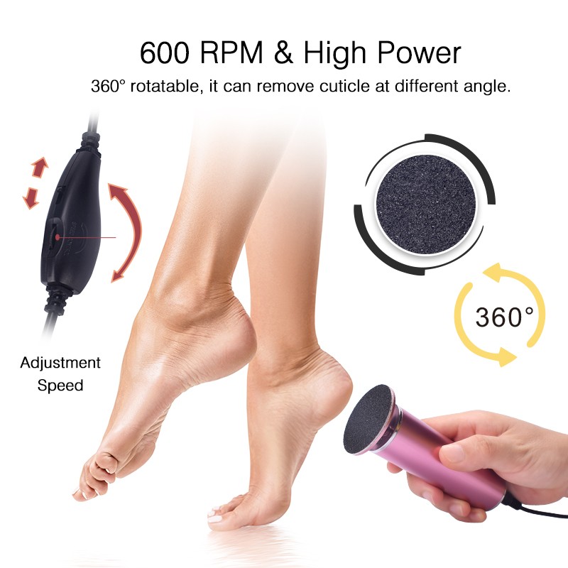 Electric Pedicure Tools Foot Care File Leg Heels Remove Dead Skin Callus Remover Feet Care Clean Machine And Emery Replacement