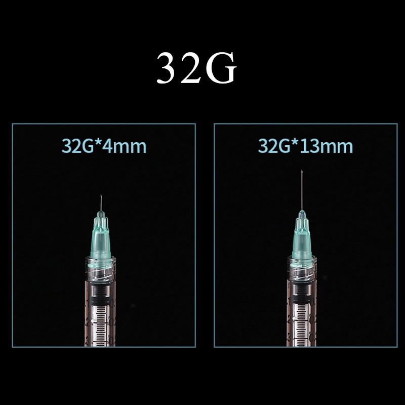 32g puncture needle transparent syringe injection glue clear tip cap for pharmaceutical injection needle 32g 4mm 13mm