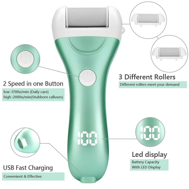 Hot Sale Charged Electric Foot File Heels Grinding Pedicure Tools Professional Foot Care Tool Dead Hard Skin Callus Remover