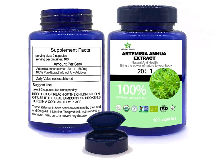 Best Male and Female Health Care 100% Natural High Quality Botanical Formula Artemisia Annua Extract 100 caps/bottle Artemisinin