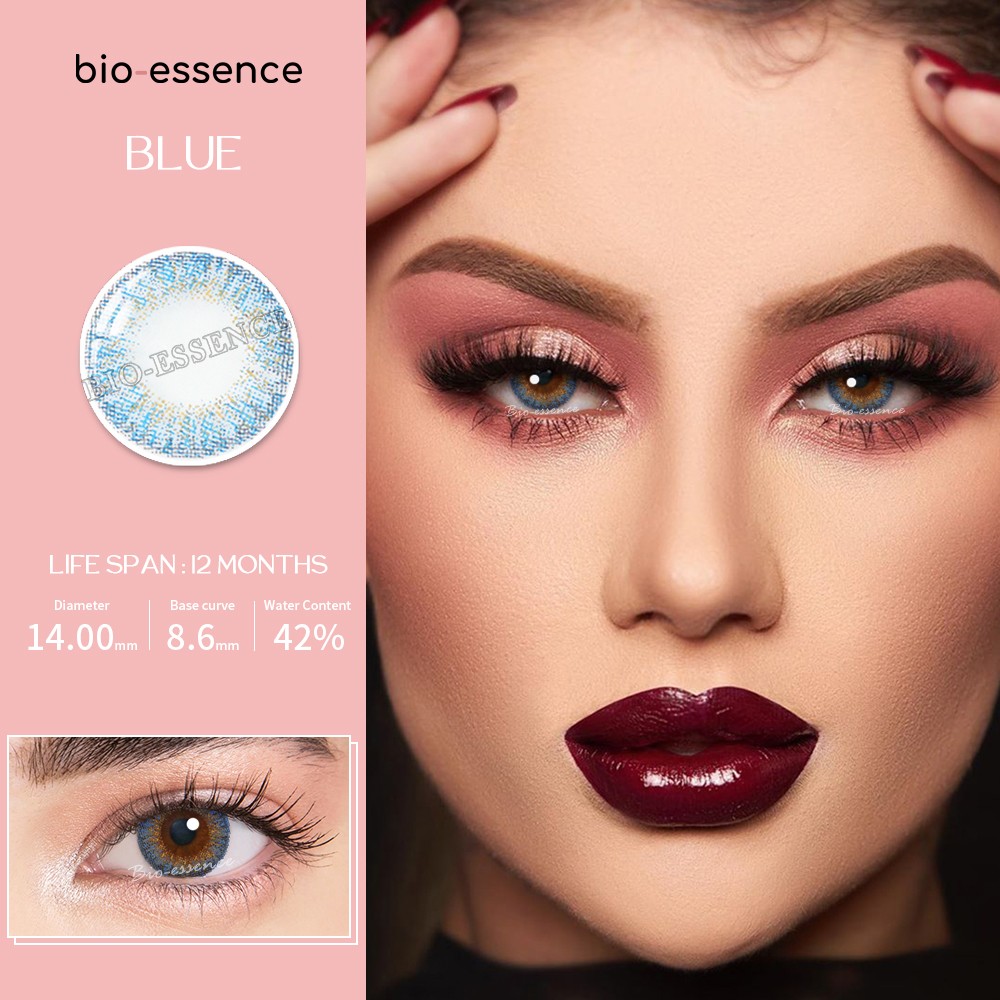 Bio-essence 1 Pair Contact Lenses With Eye Color Lenses For 1 Year Cosmetic Natural Moticolor Lenses Colored Lenses Eyes