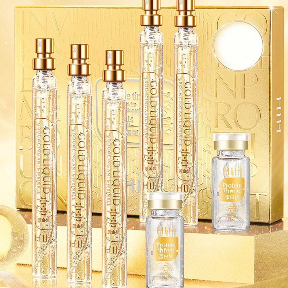 24K Active Collagen Silk Facial Serum Anti Aging Face Serum Hyaluronic Moisturizing Serum Skin Care