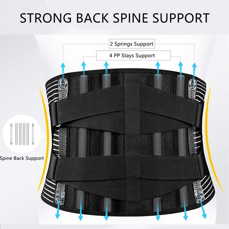 Double Pull Back Lumbar Support Belt Waist Corset Orthopedic Men Women Spine Compression Waist Trainer Brace Back Pain Relief