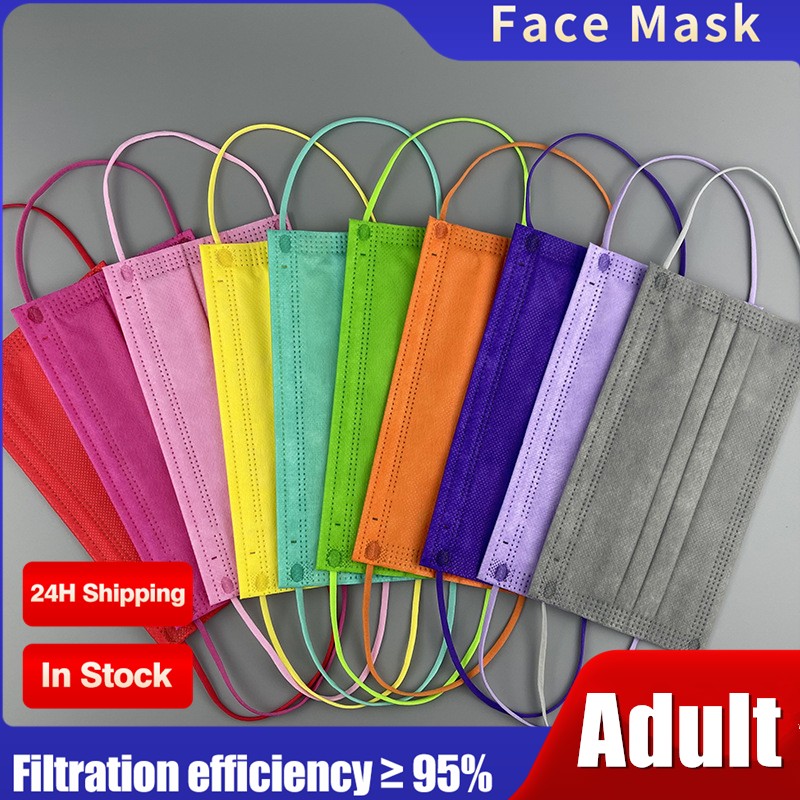 Colorful Disposable Face Mask 10-200pcs Mascherine cherurgiche Black Mascarillas quiurgicas Homeopathic Masque cherurgical