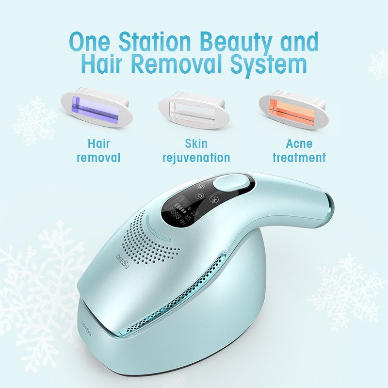 DEESS GP590 Laser Epilator Permanent Hair Removal 0.9s Painless Cool Ipl Laser Hair Removal Machine Unlimited Flashes Dropship