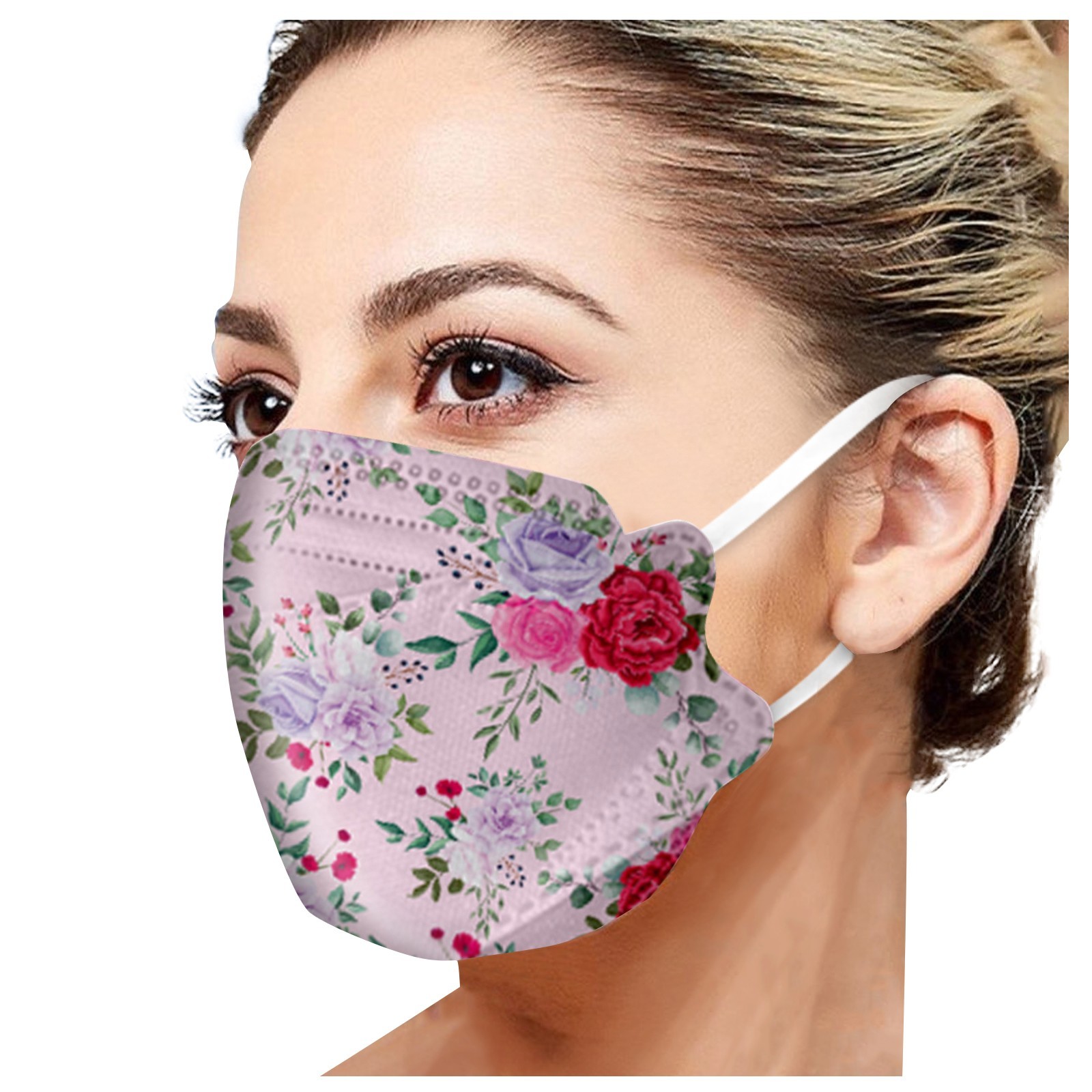 24 Colors KN95 Adult Face Mask 10pcs Flower Printed Mascarillas FFP2 CE Mask Fish Type Non-woven FPP2 Face Masks Mascarillas