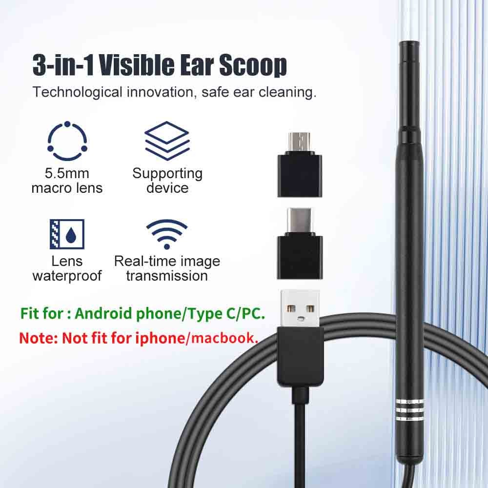 Smart Optical Ear Cleaner Ear Stick Endoscope Earpick Camera Otoscope Ear Cleaner Ear Wax Remover Ear Picker Removal Tool