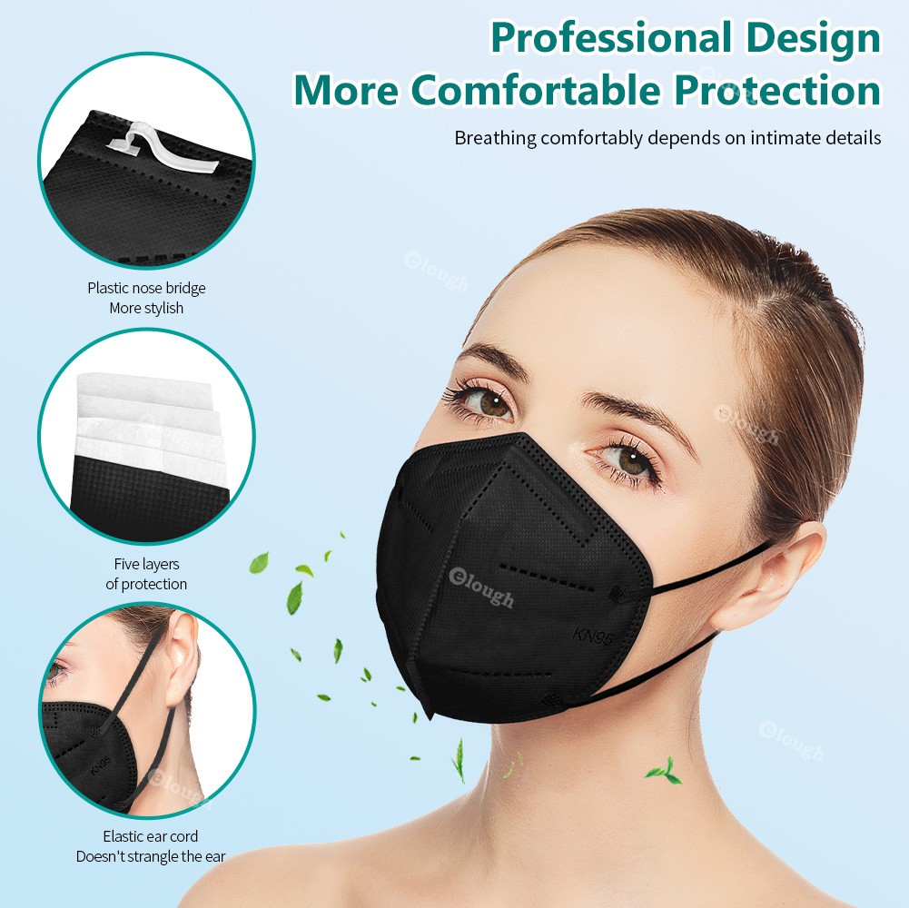 10-200pcs black mask ffp2 respiratory kn95 mascarilla fpp2 homeopathic 5 layers masque noir reusable fpp2 approved ffp mask 2