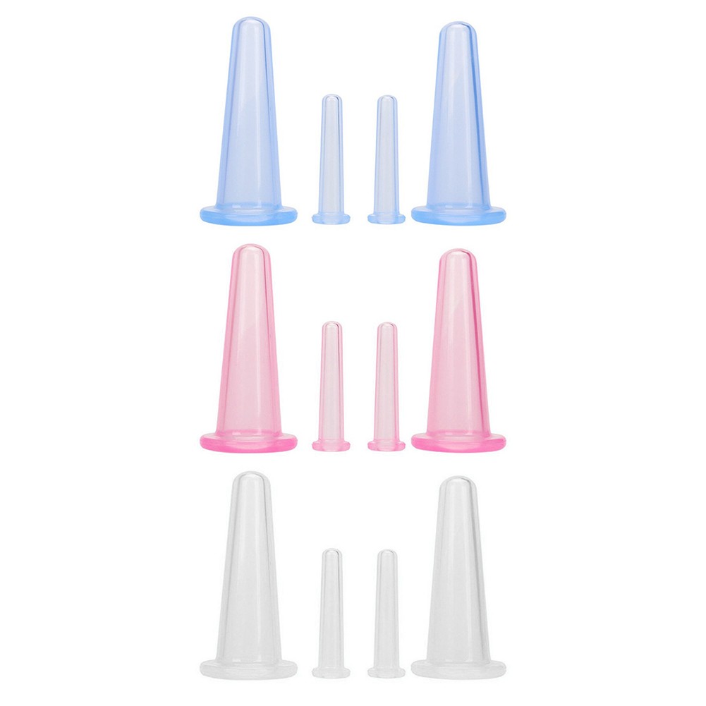 2/4pcs Silicone Cupping Suction Can Vacuum Face Body Cupping Suction Cups Face Leg Arm Relaxation Health Care Tool