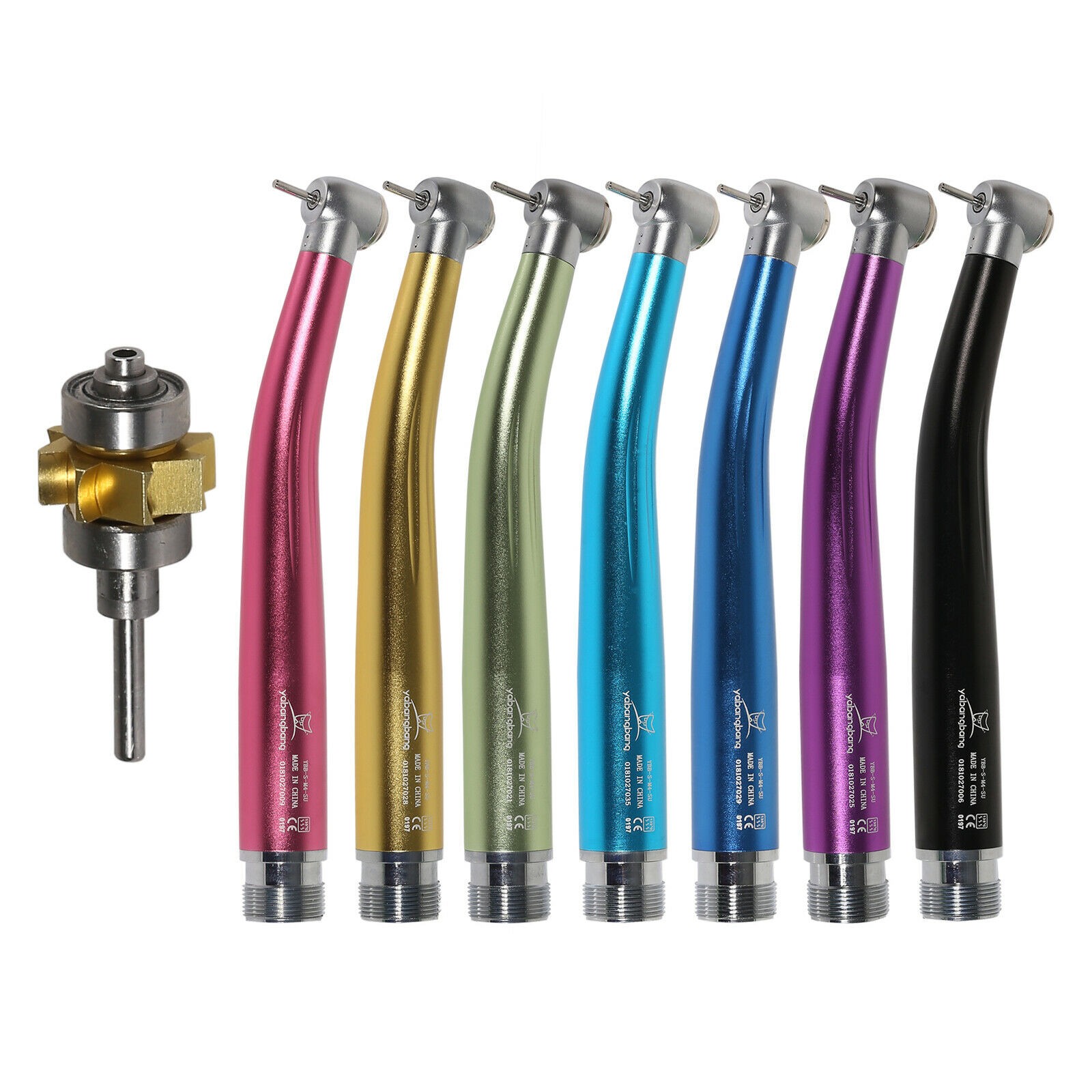 High Speed ​​Dental Handpiece, 2 or 4 Holes, Push Button, Standard Air Turbine, NSK Compatible Rotator/Cartridge