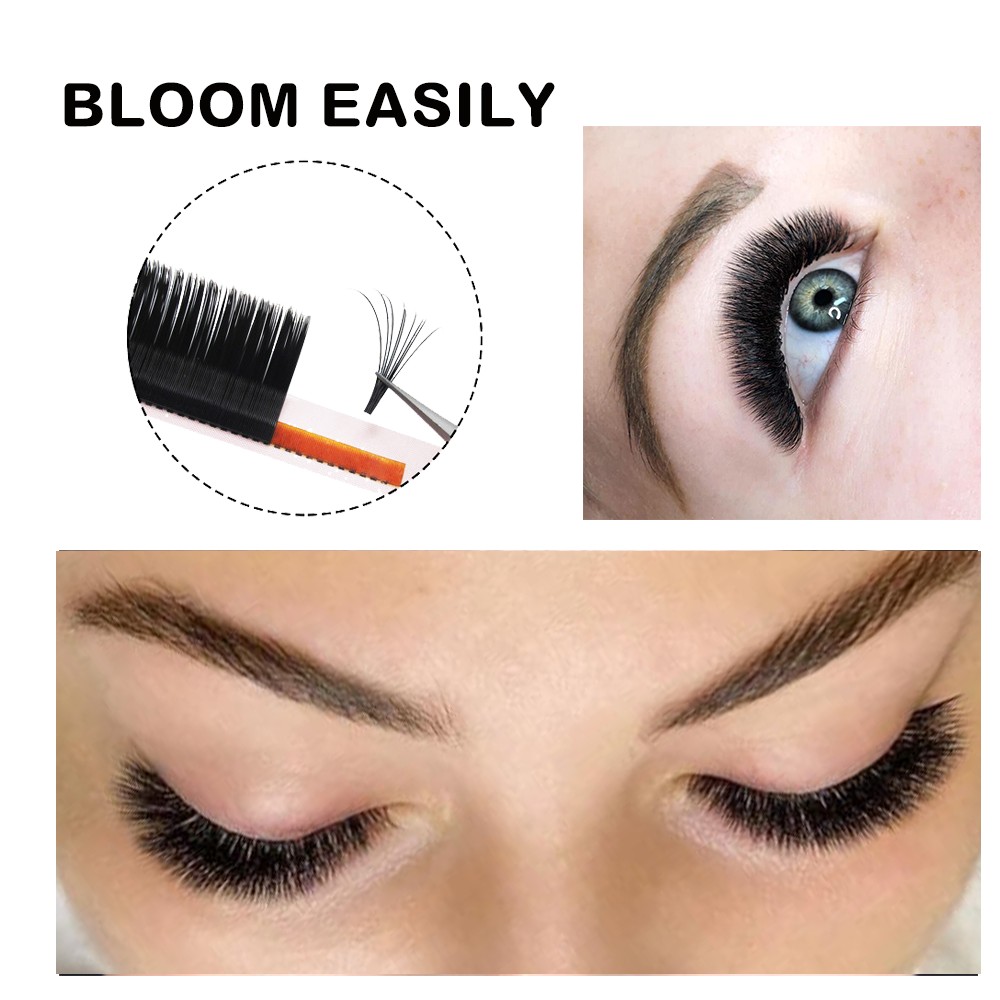 MASSCAKU Easy Fanning Mega Volume Eyelashes Extension Auto Flowering Rapid Blooming Fans Lashes Fast Delivery