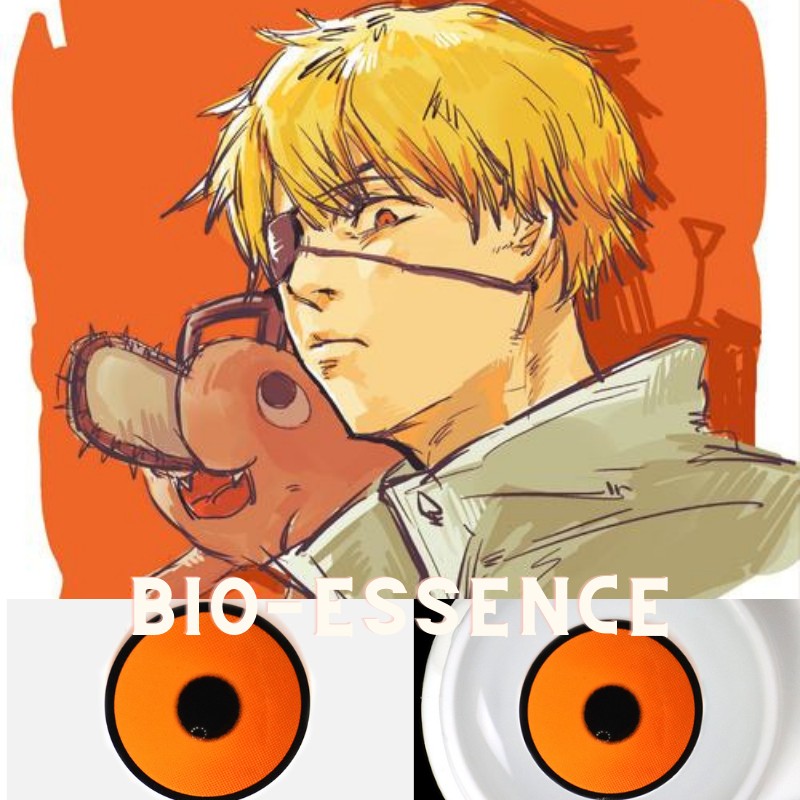 Bio-Essence 1 Pair Cosplay Colored Contact Lenses For Eyes Anime Accessory Anime Makima Lens Chainsaw Lenses Man Lenses