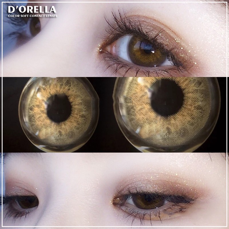 D'ORELLA 1 Pair (2pcs) Natural Color Lenses Eyes Annual Color Contact Lenses For Eyes Beauty Contact Lenses Eye Cosmetic Colored Lenses