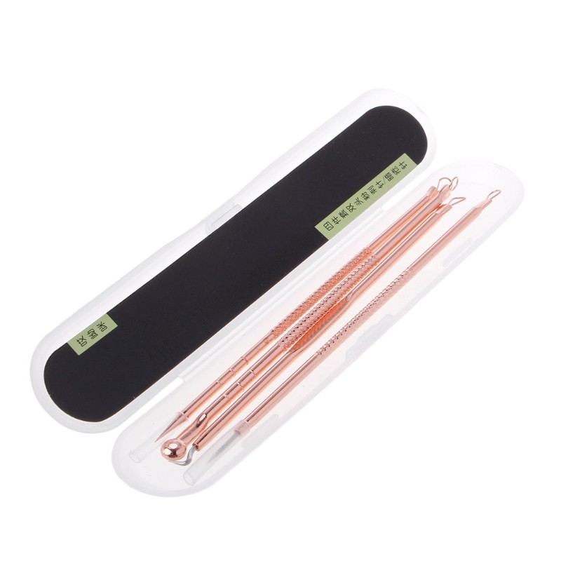 4pcs/set Acne Blackhead Pimple Treatment Pin Kits Comedone Pin Needle Tool