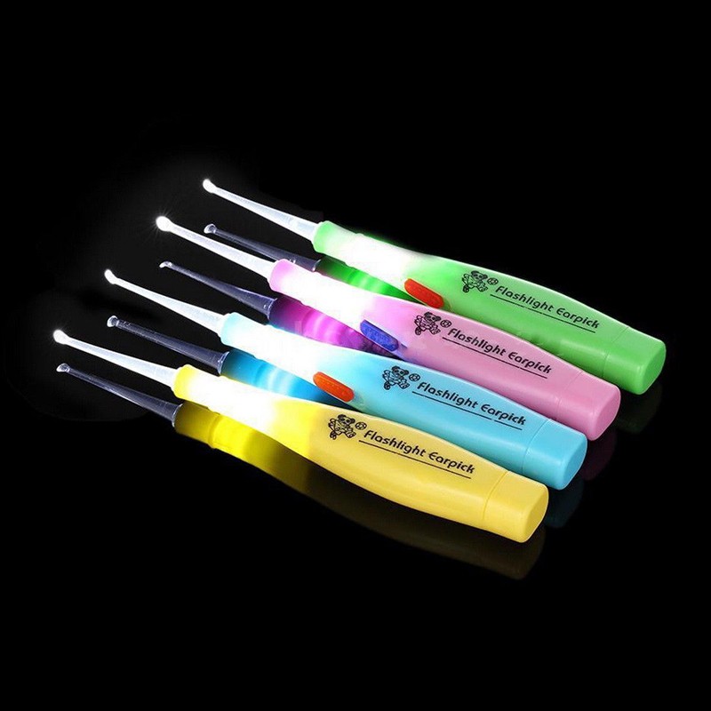 LED Earwax Removal Tool Kit Stainless Steel Earpick Tonsil Stone Extractor CJ