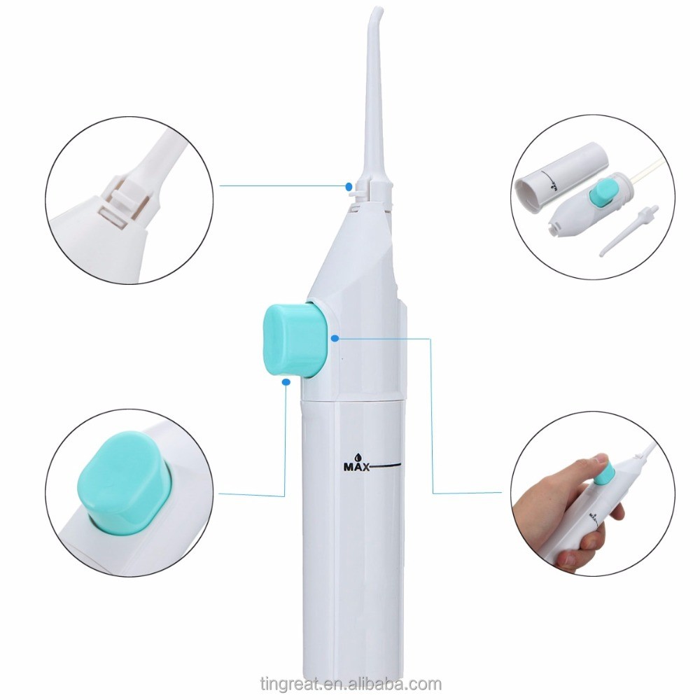 Dental Water Flosser Portable Dental Water Jet Oral Irrigator Tooth Pick No Batteries Teeth Cleaning Whitening Calculus Cleaner Kit