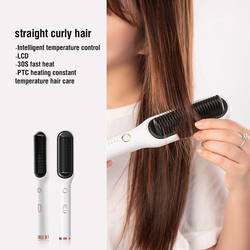 Hot Hair Straightener Comb Straightener Dryer Straightening Brush Iron Beard Hot Electric Comb