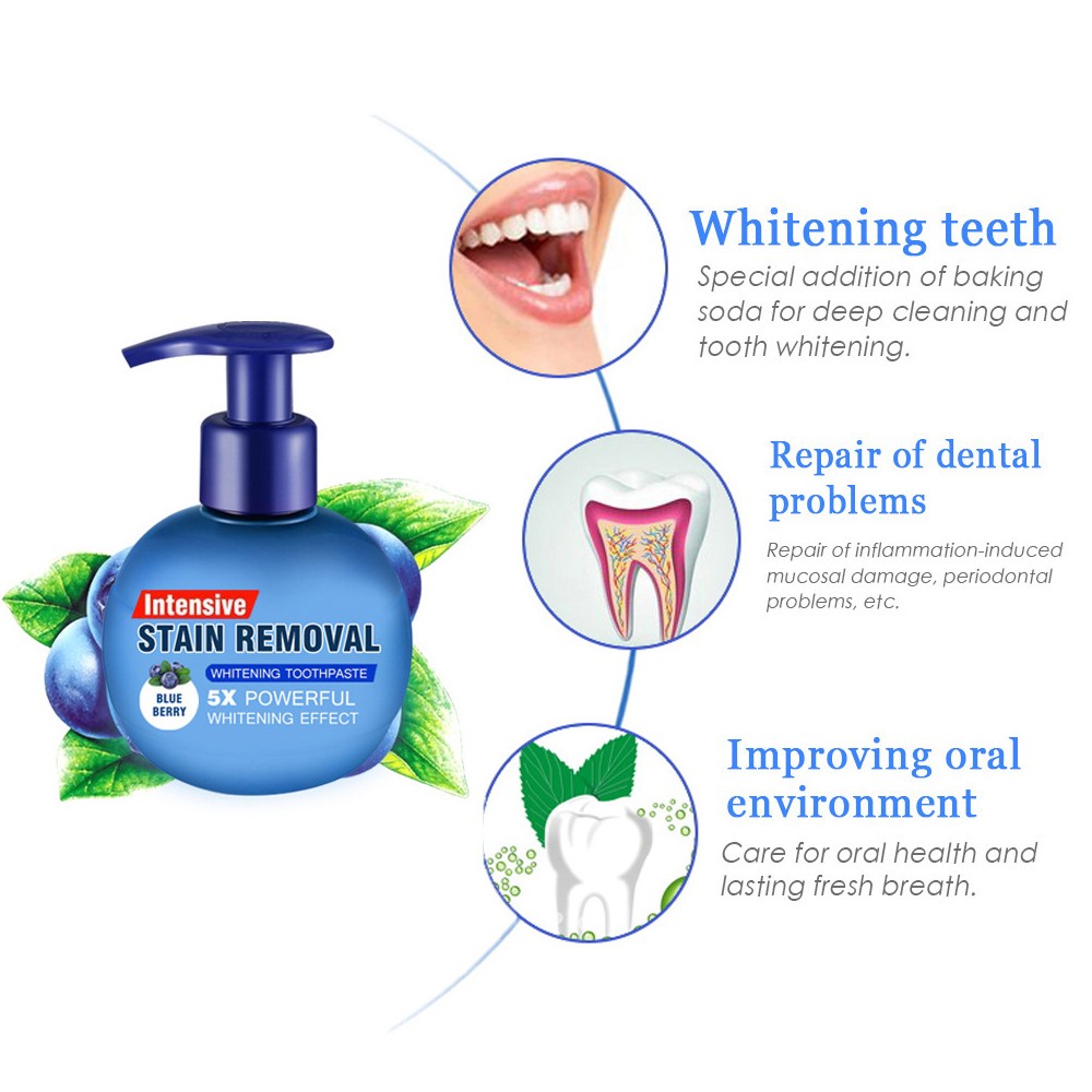 Teeth Whitening Soda Toothpaste Cleaning Remove Stains Anti Bleeding Gums Baking Teeth Oral Care Bamboo Electric Toothbrush