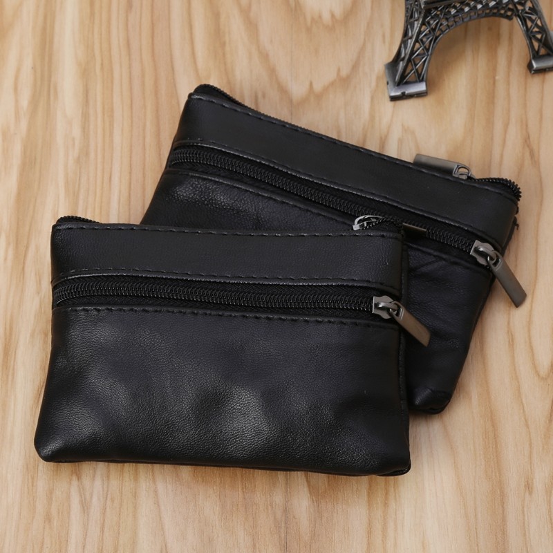 Soft Men Women Card Coin Key Holder Zip Leather Wallet Pouch Bag Purse Gift New Drop Ship